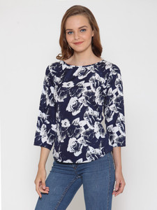 Stop Look Casual 3/4th Sleeve Printed Women's Multicolor Top