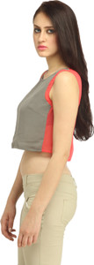 Urbanroots Casual Sleeveless Solid Women's Pink Top
