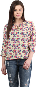 Mayra Casual 3/4th Sleeve Printed Women's Multicolor Top