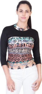 Khhalisi Party 3/4th Sleeve Printed Women's Multicolor Top