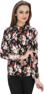 Svt Ada Collections Casual Full Sleeve Printed Women's Black Top