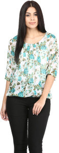 Mayra Casual 3/4th Sleeve Printed Women's Multicolor Top