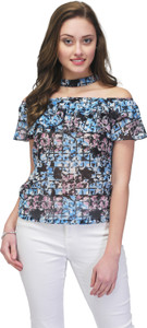 Eavan Casual Sleeveless Floral Print Women Multicolor Top