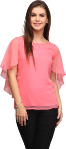 Eavan Casual Sleeveless Solid Women Pink Top