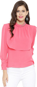 Sassafras Casual Full Sleeve Embellished Women's Pink Top
