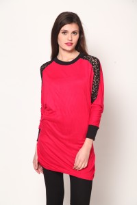 Athena Casual Full Sleeve Solid Women's Red Top