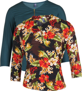 Vvoguish Casual 3/4th Sleeve Floral Print Women's Multicolor Top