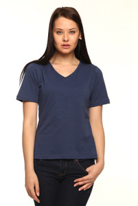 Vvoguish Casual 3/4th Sleeve Solid Women's Blue Top