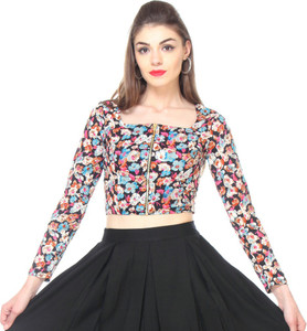Zastraa Casual Full Sleeve Floral Print Women's Multicolor Top