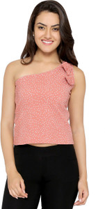 Chimpaaanzee Party Sleeveless Polka Print Women's Pink Top