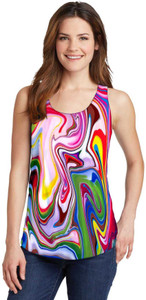 Snoogg Casual Sleeveless Graphic Print Women's Multicolor Top