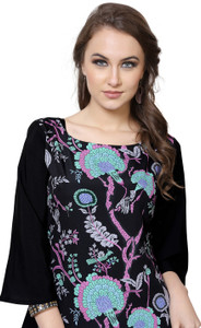 Ziyaa Casual 3/4th Sleeve Floral Print Women's Multicolor Top