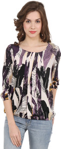 Aania Casual 3/4th Sleeve Printed Women's Multicolor Top