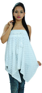Goodwill Impex Casual Sleeveless Printed Women's White Top
