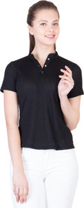Khhalisi Party Short Sleeve Printed Women's Black Top