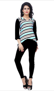 Ziyaa Casual 3/4th Sleeve Printed Women's Multicolor Top