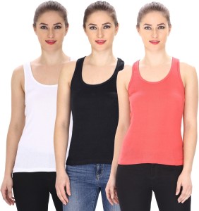 Friskers Casual Sleeveless Solid Women's Multicolor Top