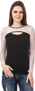 Le Bourgeois Casual Full Sleeve Solid Women's Black Top