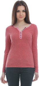 Texco Casual Full Sleeve Solid Women's Pink Top