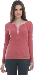 Texco Casual Full Sleeve Solid Women's Pink Top