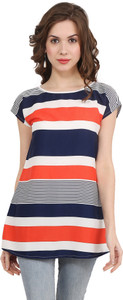 Aania Casual Cap Sleeve Printed Women's Multicolor Top
