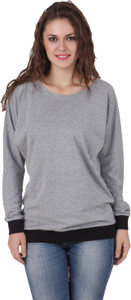 Texco Casual Full Sleeve Solid Women's Grey, Black Top