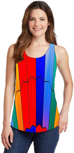 Snoogg Casual Sleeveless Graphic Print Women's Multicolor Top