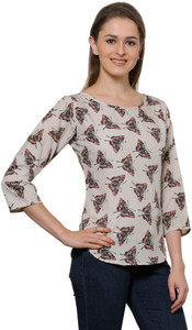 Stop Look Casual 3/4th Sleeve Printed Women Multicolor Top