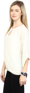 Rare Casual 3/4th Sleeve Solid Women's White Top