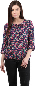 Mayra Casual 3/4th Sleeve Printed Women's Multicolor Top