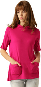 Dressberry Casual Short Sleeve Solid Women's Pink Top