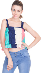 Khhalisi Party Sleeveless Printed Women's Multicolor Top