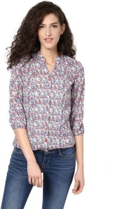 Harpa Casual 3/4th Sleeve Printed Women's Multicolor Top
