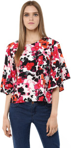 Harpa Casual Petal sleeve Floral Print Women's Multicolor Top