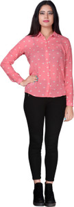 Secret Bazaar Casual Full Sleeve Solid Women's Pink Top