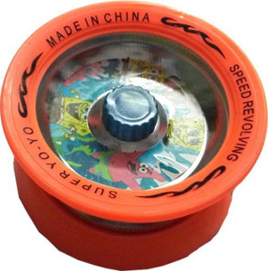 Switch Control Rubber Metal Yoyo with Ball Bearing Orange