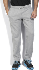nike solid men's grey track pants