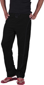 Gen X Solid Men s Black Track Pants 
