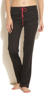 URBAN YOGA Solid Women Black Track Pants Buy Black URBAN YOGA