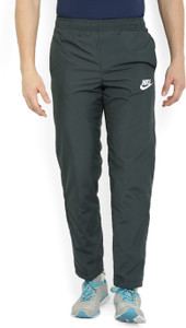 nike solid men's grey track pants