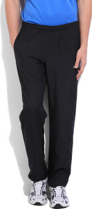adidas solid men's black track pants