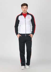 Red and white tracksuit top