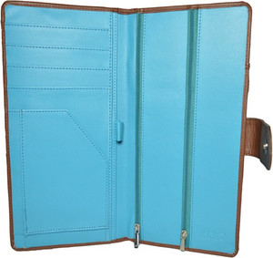 Krio Designs Travel Passport Organizer Wallet with Clip for Credit Card Ticket Coins Money Cash Currency Boarding Pass Pen