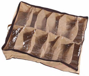 Shrih 12 Grids Shoes Storage Bag With Transparent Cover