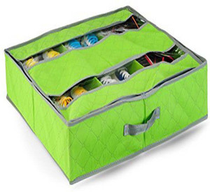 Everyday Desire Under the bed shoe organizer with 6 compartment (Green)