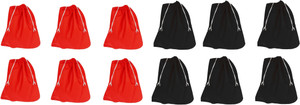 DE MODA Travel Bags Shoe Bags(Pack of 12-6 Black,6 Red)