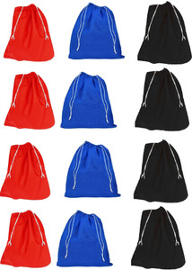 DE MODA Shoe Bag(Pack of 12- 4 Red,4 Black,4 Blue)