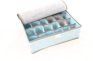 PackNBUY 24 Compartment Foldable Storage Box - Blue Color