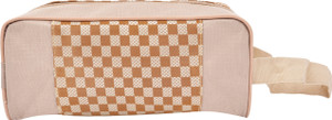 PSH single zip plain cheak Travel Shaving Bag