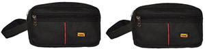 Yark MultiUtility Pouch (Black)-Set Of 2 Travel Toiletry Kit